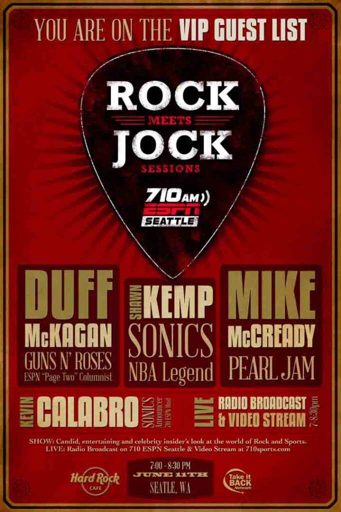 “Rock Meets Jock Sessions” Poster